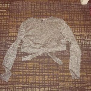 H&M cross cross long sleeve crop top. Never worn!